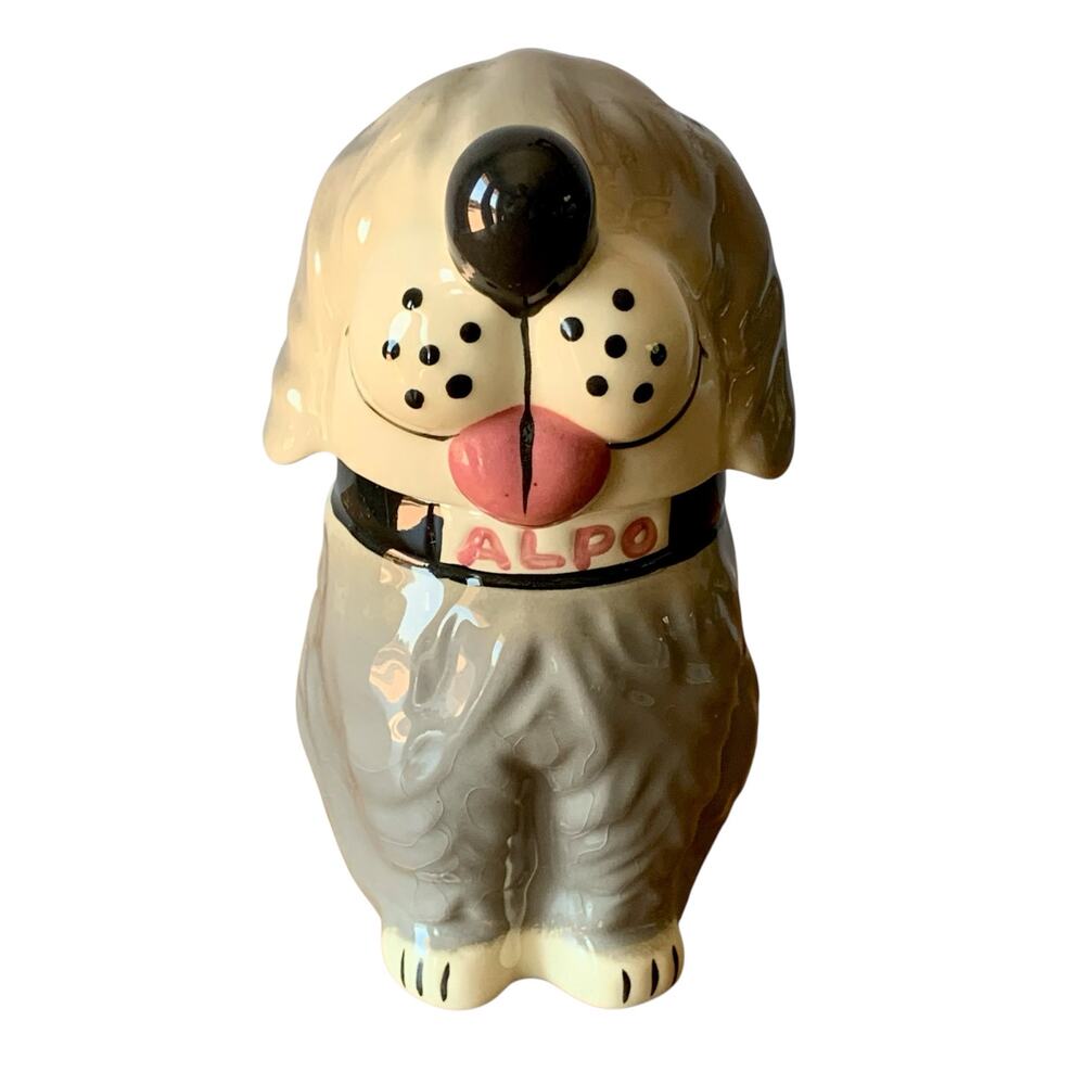 Vtg 60’s McCoy Alpo USA Dan the Dog Ceramic Pottery Cookie Treat Jar 8” USA